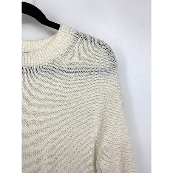 Banana Republic Sweater Women's Size Small Crew Neck Cotton Blend Cream - Picture 2 of 6